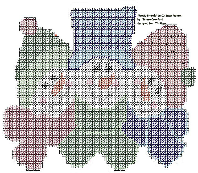 Frosty Friends Let It Snow Pattern 2