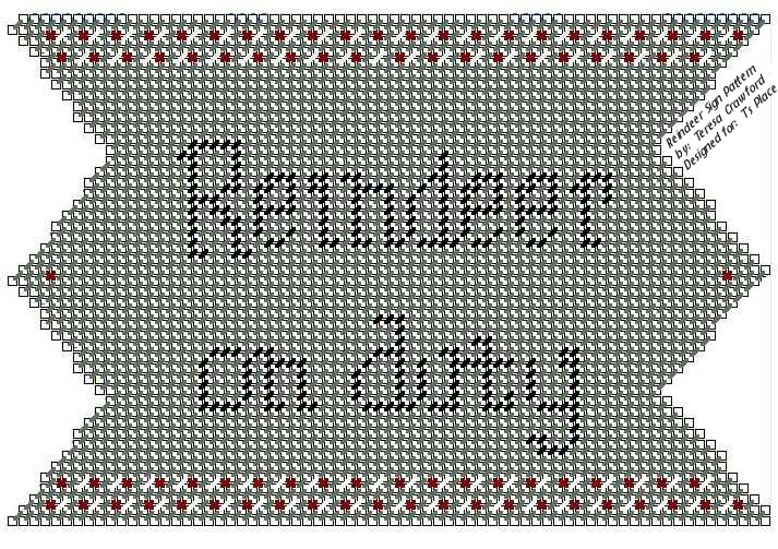 Reindeer On Duty Sign Pattern